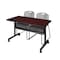 Kobe Rectangle FlipTop Table, 48" W, 29" H, Laminate Top, Mahogany MKFTM4824MH44GY - alternate 1